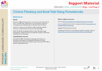 Page 11: primar - curriculumonline.ie · Critical Thinking and Book Talk Using Picturebooks primar developments ... 2 primar developments ... Sometimes children’s contributions to discussions